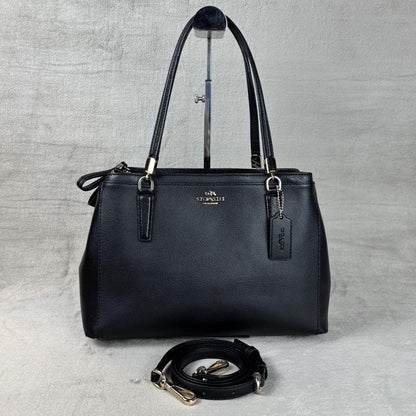 COACH Hand Shoulder Bag Tote Purse 2way Leather Black Authentic