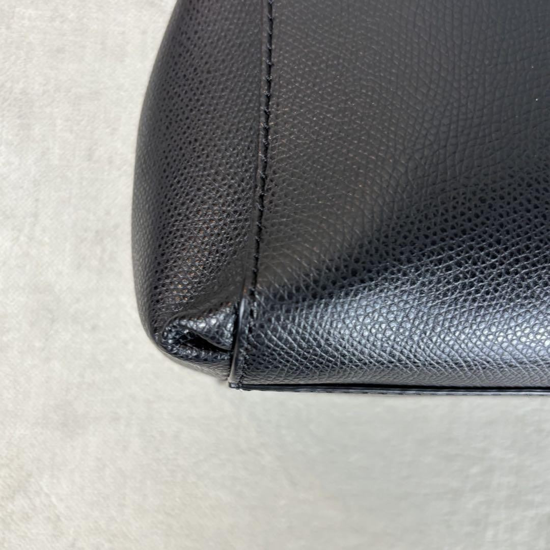 COACH Hand Shoulder Bag Tote Purse 2way Leather Black Authentic