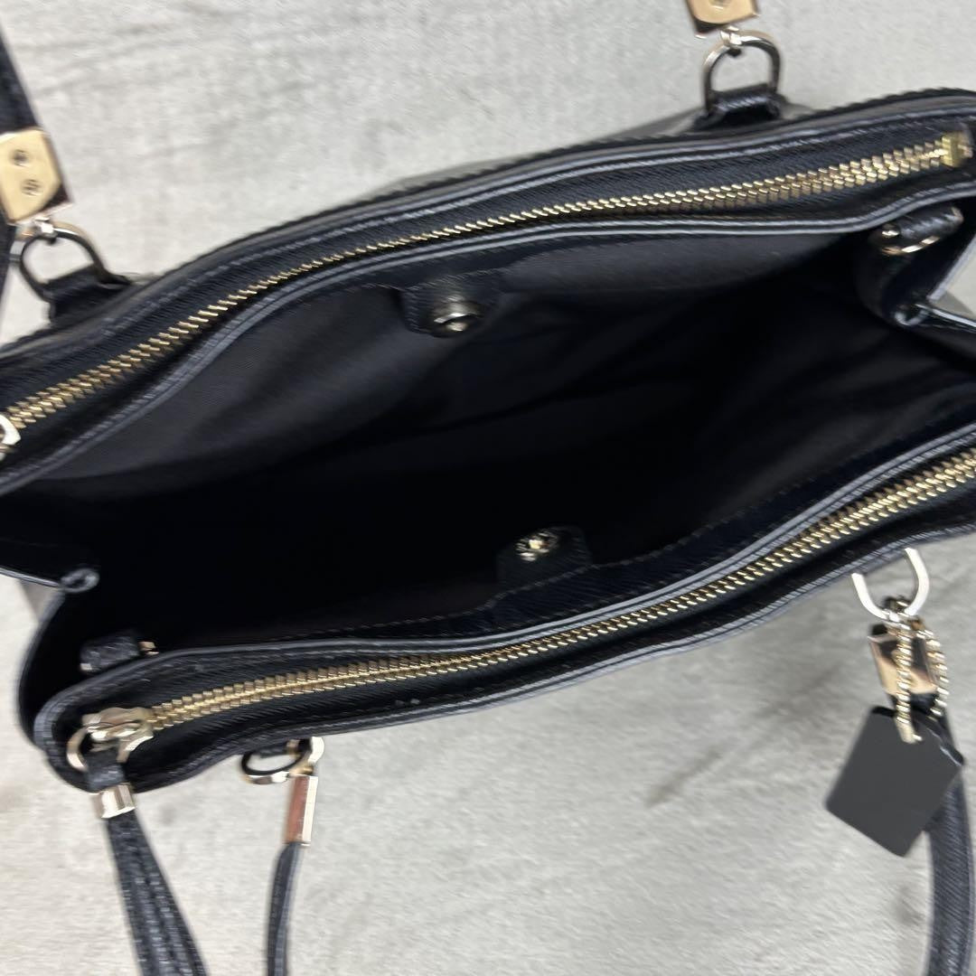 COACH Hand Shoulder Bag Tote Purse 2way Leather Black Authentic