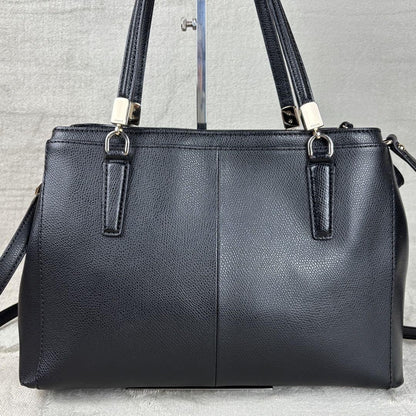 COACH Hand Shoulder Bag Tote Purse 2way Leather Black Authentic