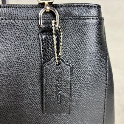 COACH Hand Shoulder Bag Tote Purse 2way Leather Black Authentic