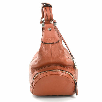 TOD'S Hand Bag Tote Purse Leather Brown Authentic