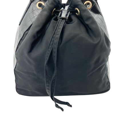 PRADA Shoulder Bag Purse Logo Nylon Black Authentic