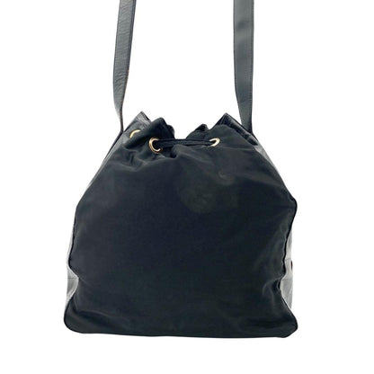 PRADA Shoulder Bag Purse Logo Nylon Black Authentic