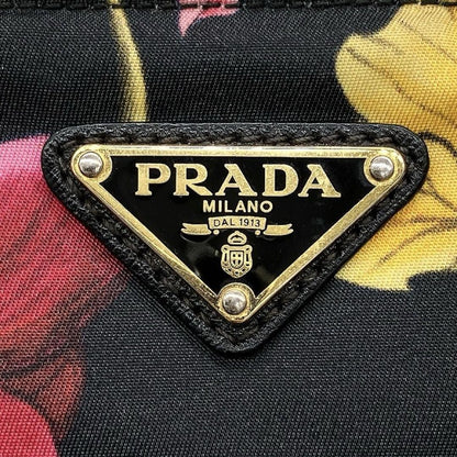 PRADA Hand Shoulder Bag Tote Purse 2way Logo Nylon Black Multicolor Authentic