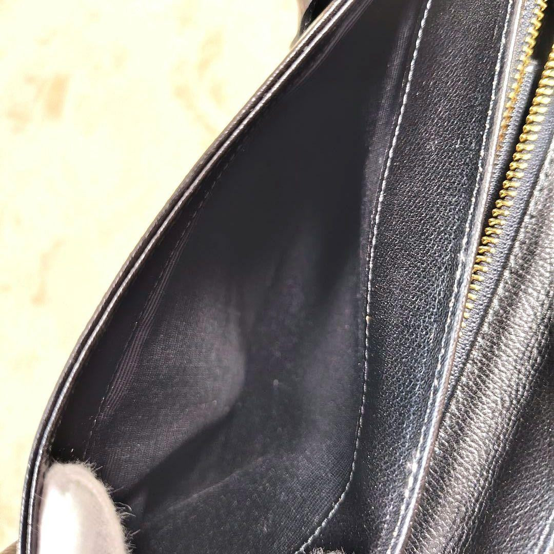 Valentino Garavani Hand Bag Tote Purse Logo Leather Black Authentic