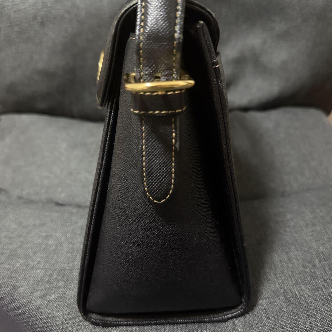 Valentino Garavani Hand Bag Tote Purse Logo Leather Black Authentic