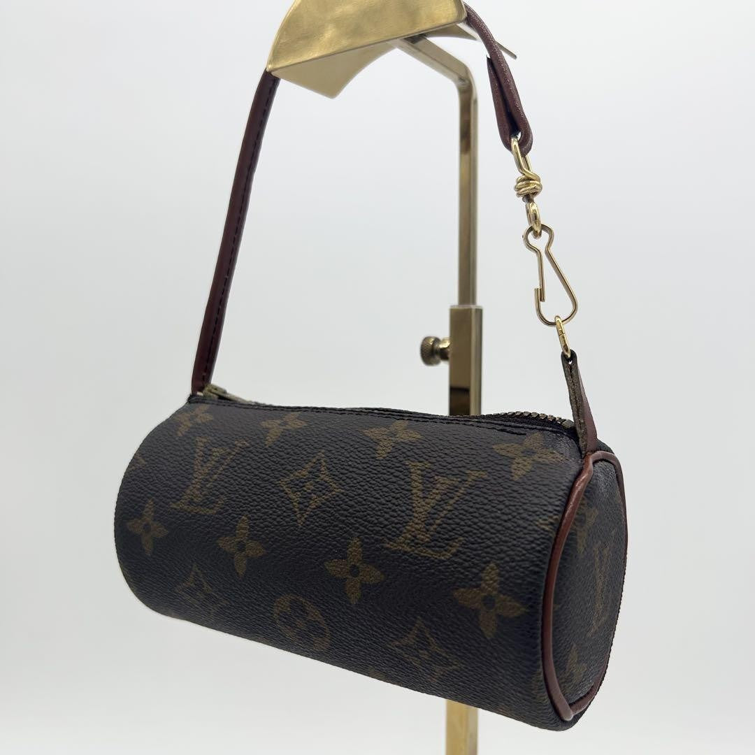 Louis Vuitton Accessory Pouch Hand Pouch Monogram PVC Leather Brown Authentic