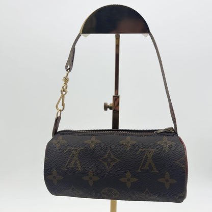 Louis Vuitton Accessory Pouch Hand Pouch Monogram PVC Leather Brown Authentic