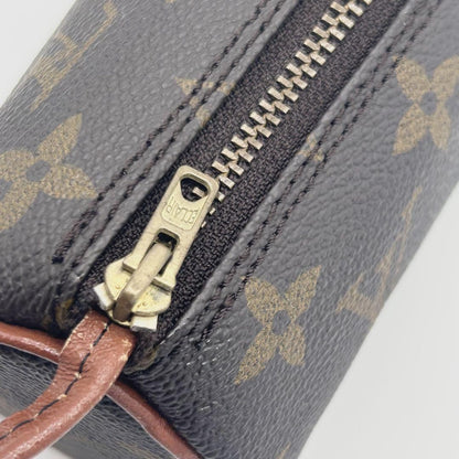 Louis Vuitton Accessory Pouch Hand Pouch Monogram PVC Leather Brown Authentic