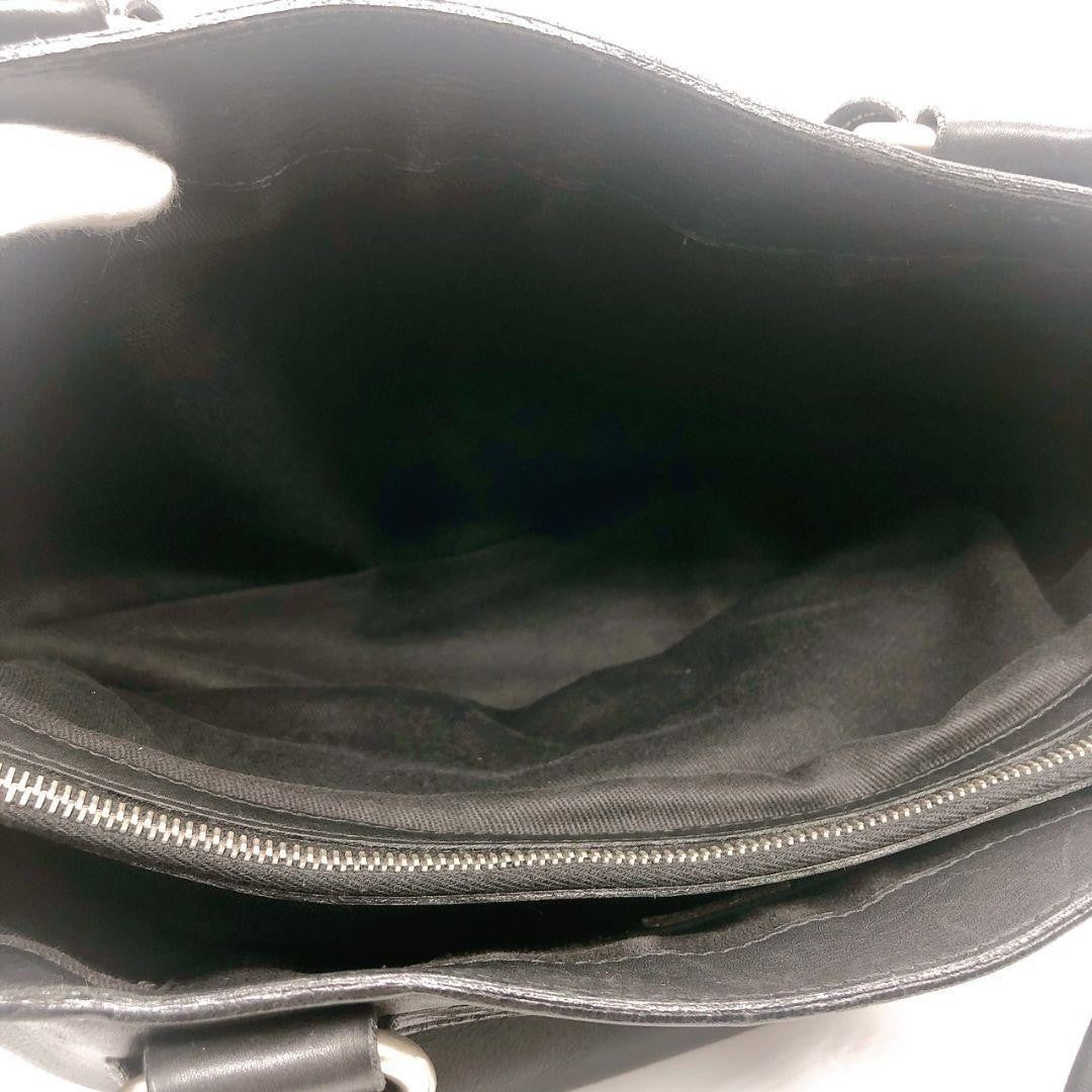 CELINE Hand Bag Tote Purse Leather Black Authentic
