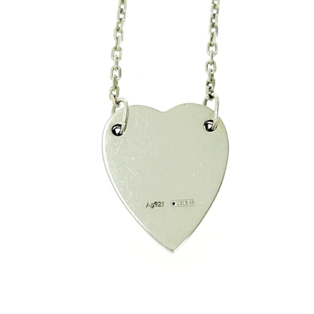 GUCCI Necklace Pendant Heart Silver 925 Women Accessory Authentic