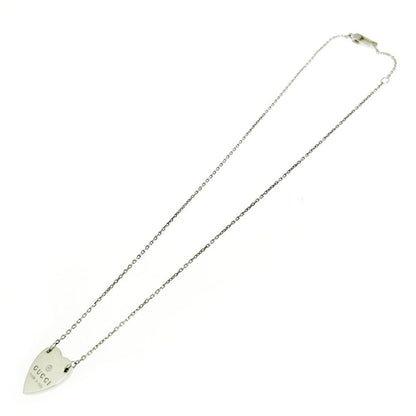 GUCCI Necklace Pendant Heart Silver 925 Women Accessory Authentic