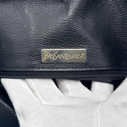Saint Laurent Shoulder Bag Purse YSL Cassandra Black Leather Authentic