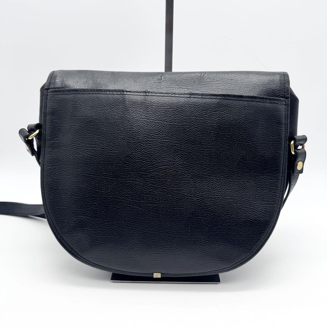 Saint Laurent Shoulder Bag Purse YSL Cassandra Black Leather Authentic