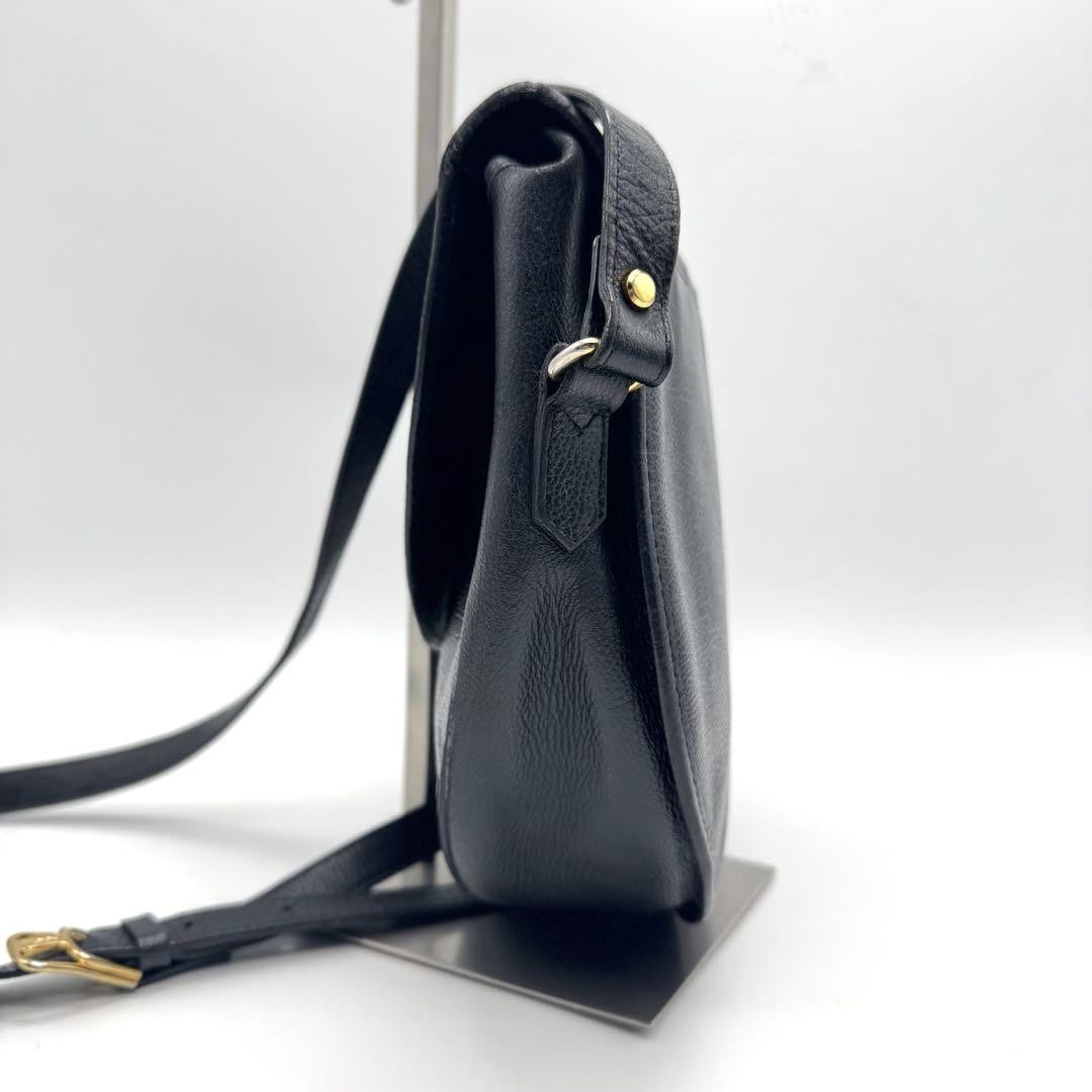 Saint Laurent Shoulder Bag Purse YSL Cassandra Black Leather Authentic