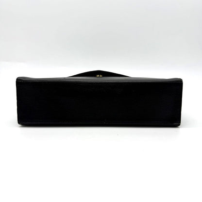Saint Laurent Hand Bag Tote Purse YSL Cassandra Leather Black Authentic