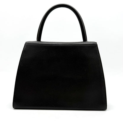 Saint Laurent Hand Bag Tote Purse YSL Cassandra Leather Black Authentic
