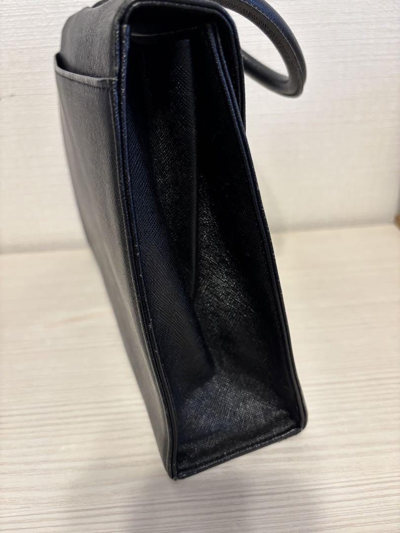 Saint Laurent Hand Bag Tote Purse YSL Cassandra Black Authentic