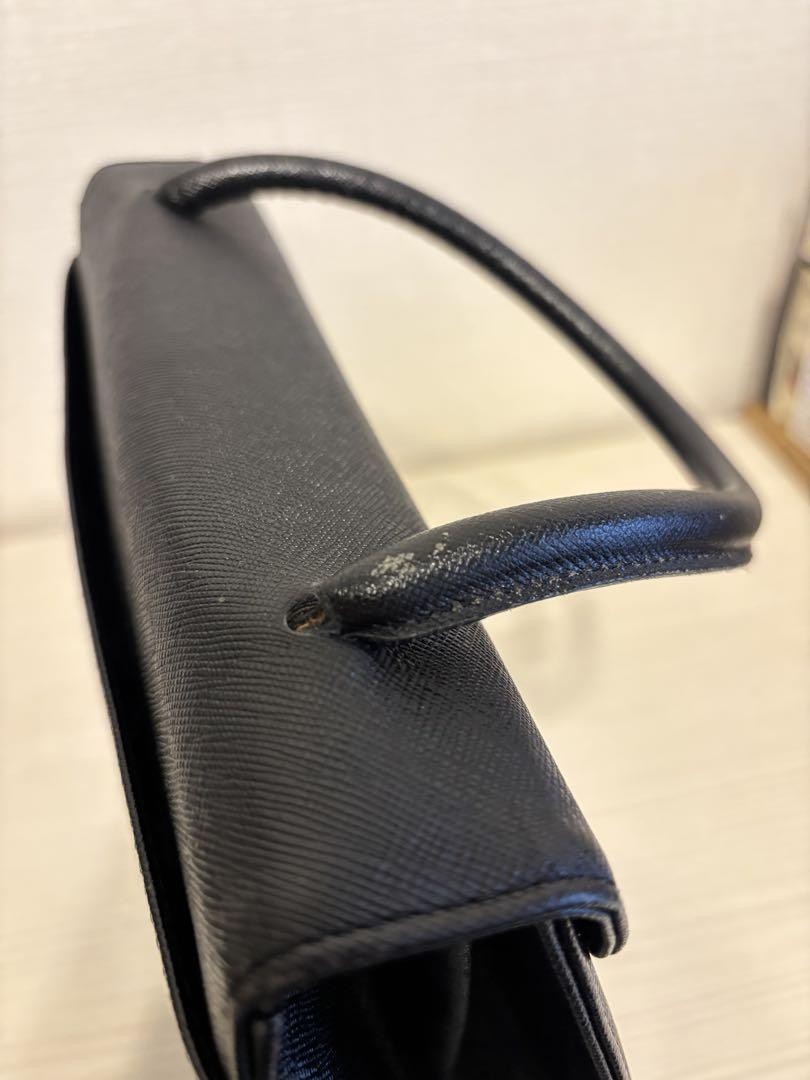 Saint Laurent Hand Bag Tote Purse YSL Cassandra Black Authentic