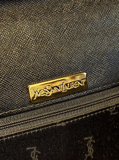 Saint Laurent Hand Bag Tote Purse YSL Cassandra Black Authentic