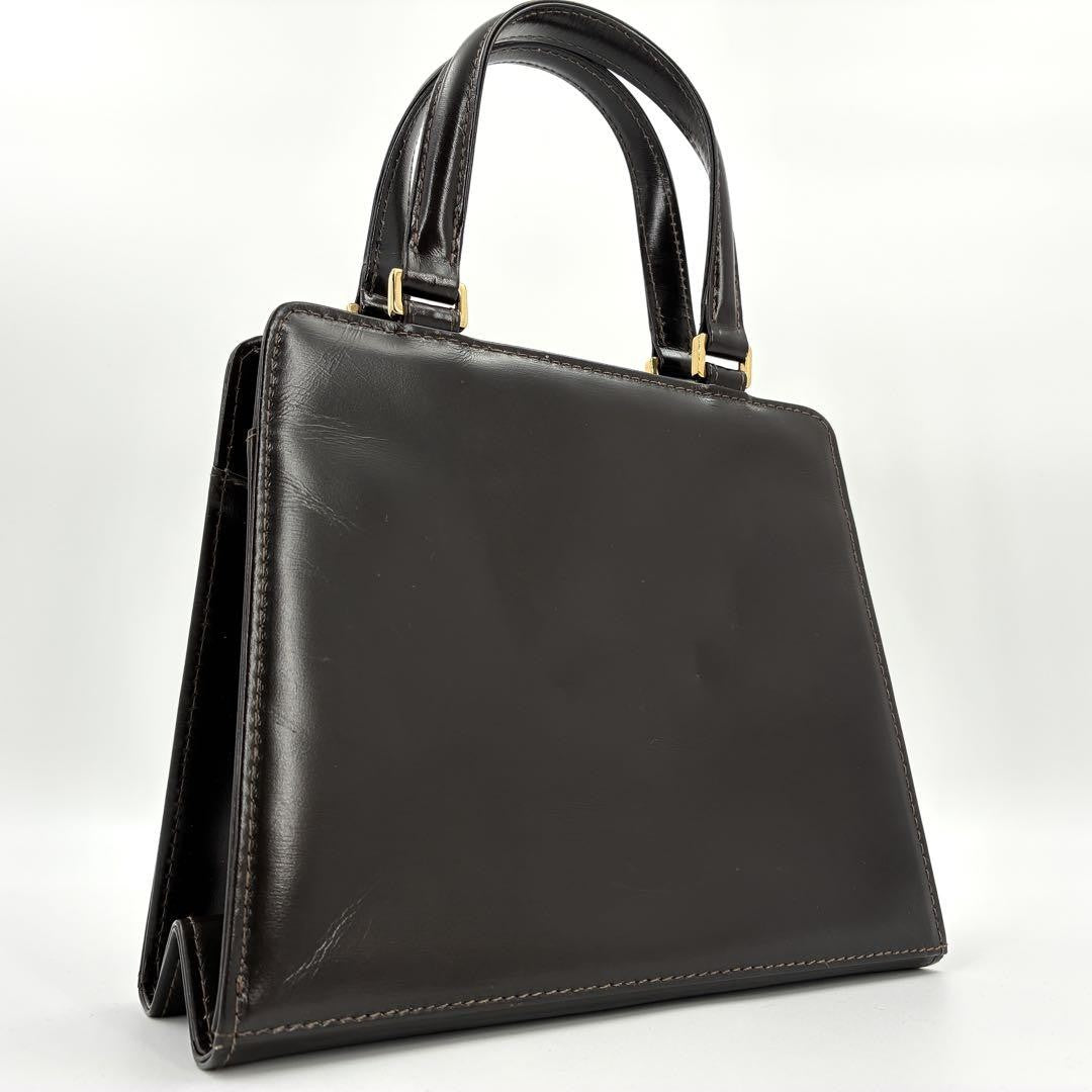 FENDI Hand Bag Tote Purse Leather Brown Authentic