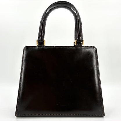 FENDI Hand Bag Tote Purse Leather Brown Authentic