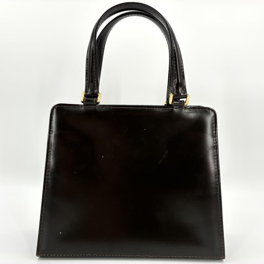 FENDI Hand Bag Tote Purse Leather Brown Authentic