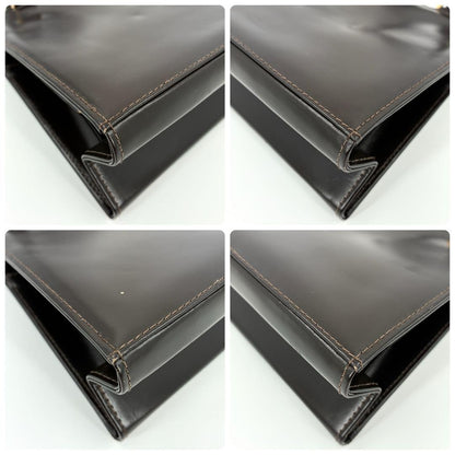 FENDI Hand Bag Tote Purse Leather Brown Authentic