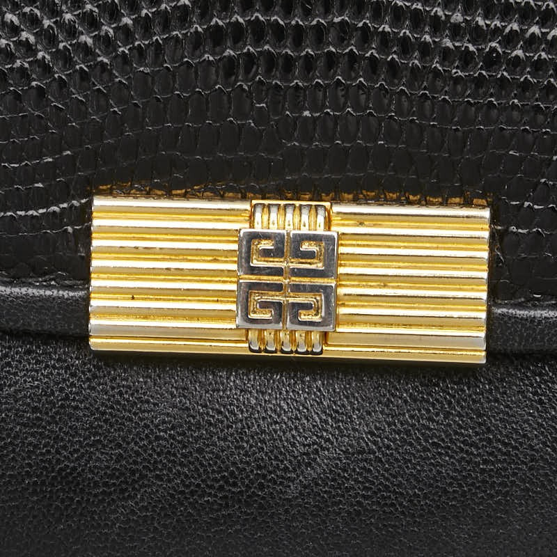 GIVENCHY Shoulder Bag Purse 4G Leather Black Authentic