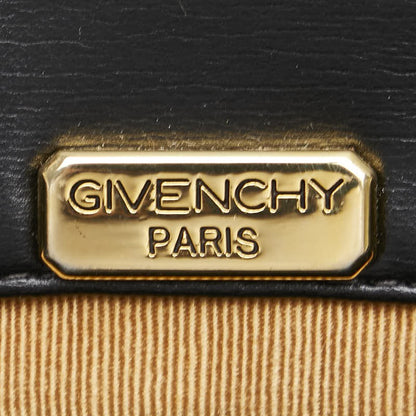 GIVENCHY Shoulder Bag Purse 4G Leather Black Authentic