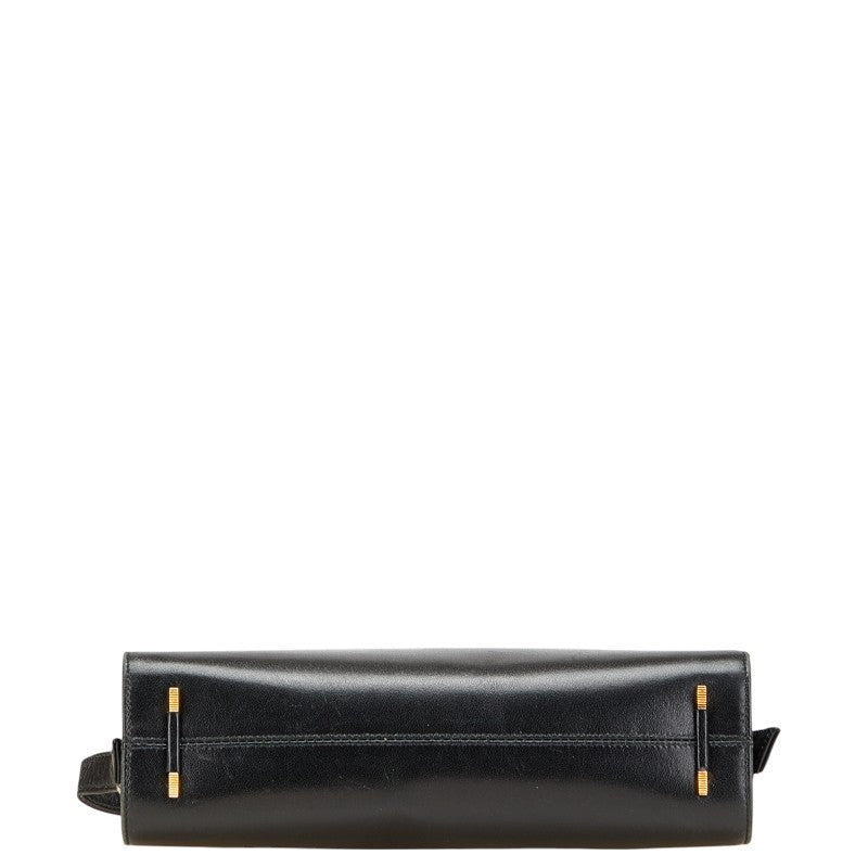 GIVENCHY Shoulder Bag Purse 4G Leather Black Authentic