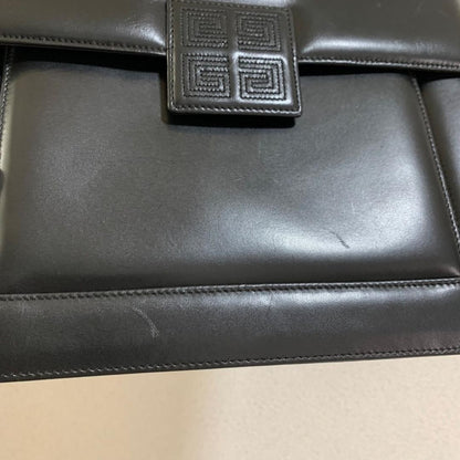 GIVENCHY Hand Bag Tote Purse 4G Leather Black Authentic