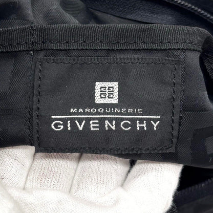 GIVENCHY Shoulder Bag Purse 4G Nylon Leather Black Authentic