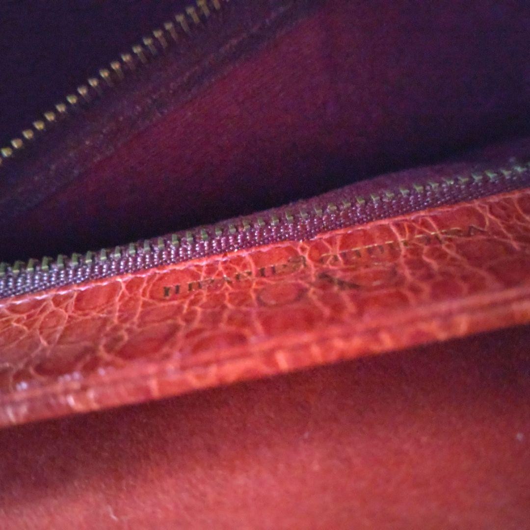Valentino Garavani Hand Bag Tote Purse Leather Brown Authentic