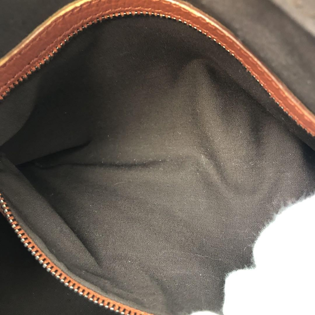 TOD'S Hand Shoulder Bag Tote Purse Leather Brown Authentic