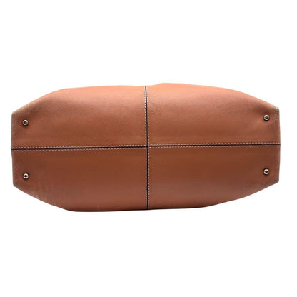 TOD'S Hand Bag Tote Purse Leather Camel Authentic