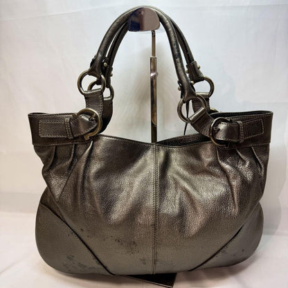 Salvatore Ferragamo Hand Bag Tote Purse Gancini Leather Authentic