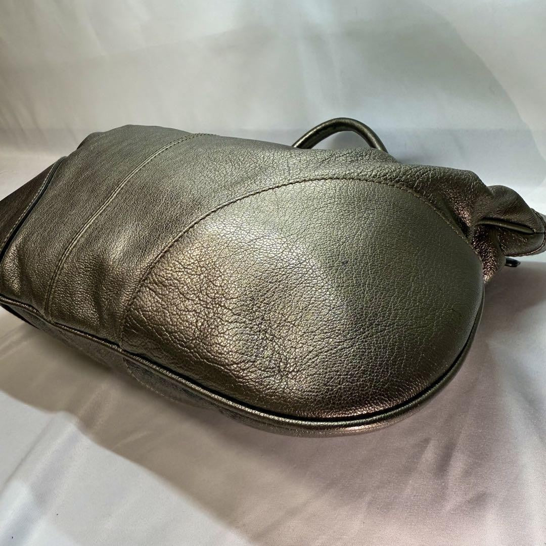 Salvatore Ferragamo Hand Bag Tote Purse Gancini Leather Authentic