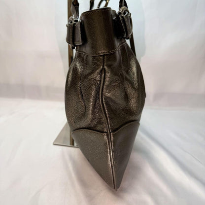 Salvatore Ferragamo Hand Bag Tote Purse Gancini Leather Authentic