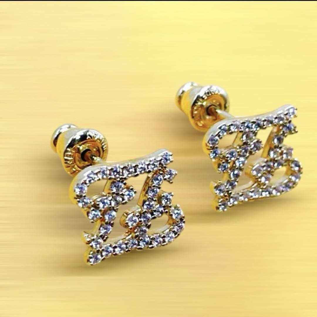 FENDI Earrings Gold Women Accessory Authentic