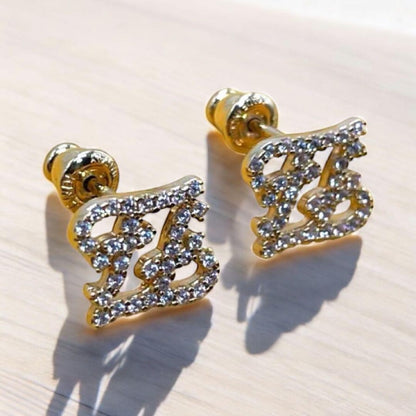 FENDI Earrings Gold Women Accessory Authentic