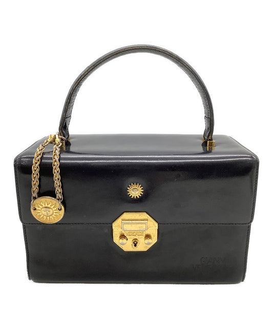 VERSACE Hand Bag Tote Purse Black Authentic