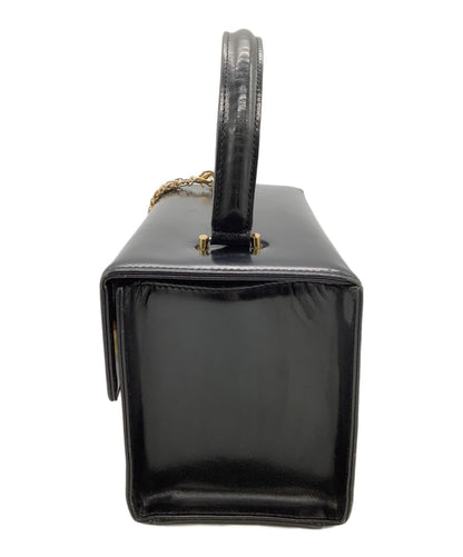 VERSACE Hand Bag Tote Purse Black Authentic