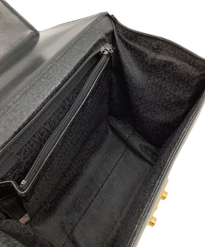 VERSACE Hand Bag Tote Purse Black Authentic