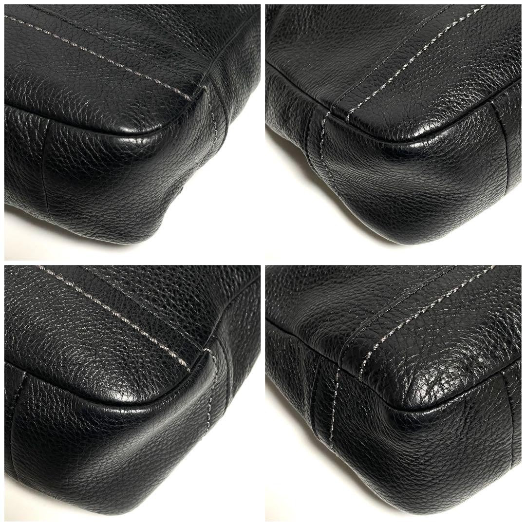 COACH Shoulder Bag Purse 2way Leather Black Authentic