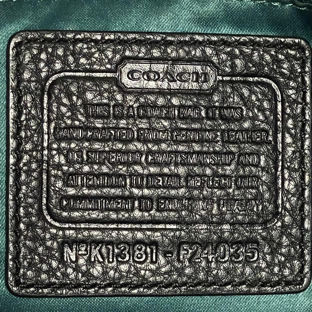 COACH Shoulder Bag Purse 2way Leather Black Authentic