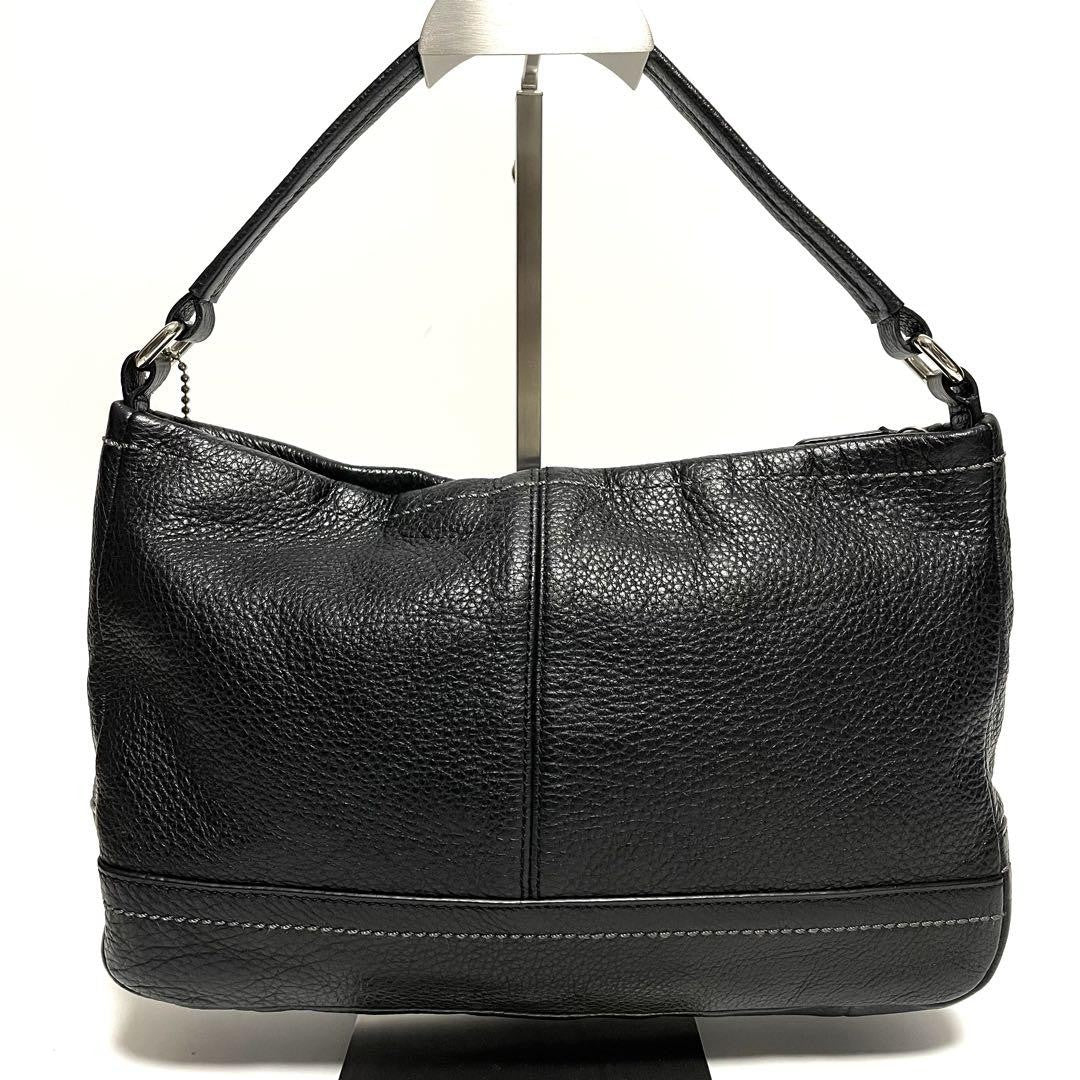 COACH Shoulder Bag Purse 2way Leather Black Authentic