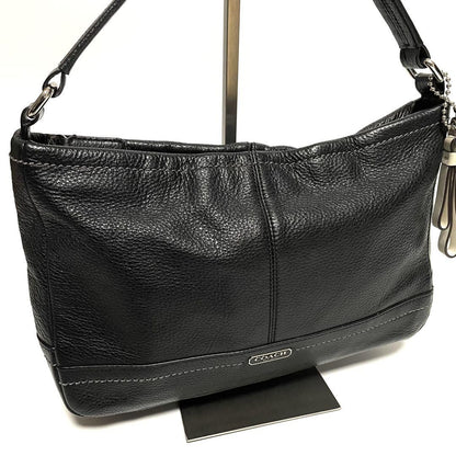 COACH Shoulder Bag Purse 2way Leather Black Authentic