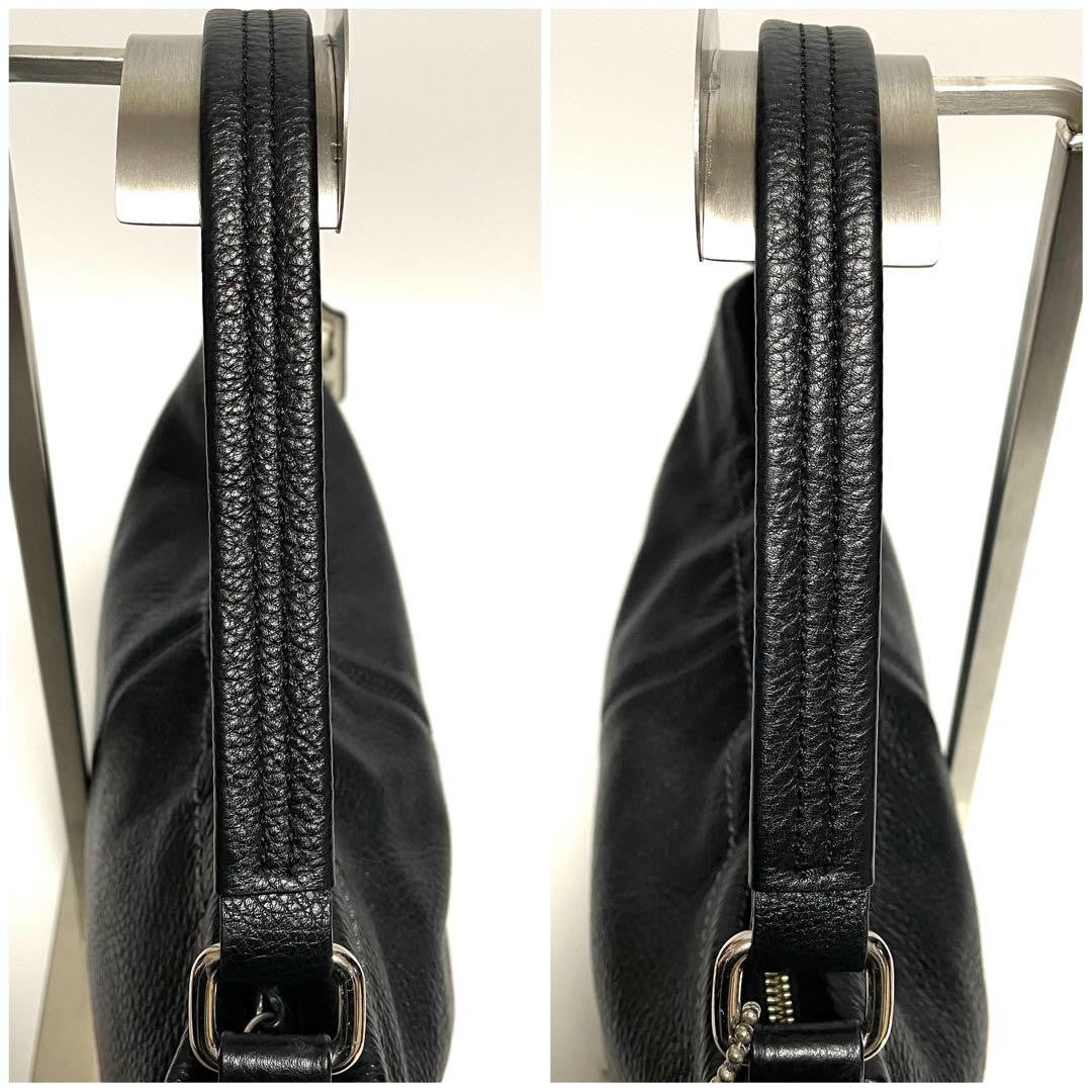 COACH Shoulder Bag Purse 2way Leather Black Authentic